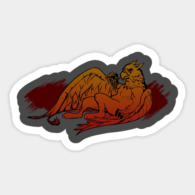 The Lackadaisical Gryphon Sticker by Hurmly